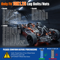 GAsupply ATV spacer 4x110 side profile highlights wider stance