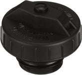 Gates 31615 pre-release fuel tank cap top view highlighting vent valve for safer diesel venting.