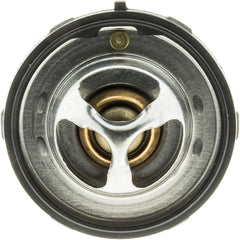 Gates 33963 thermostat side view shows compact fit for vehicle-specific installation.