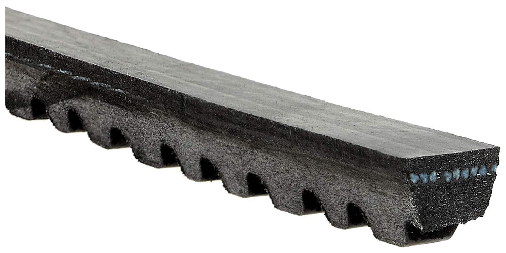Close-up of Gates 7355 XL belt highlighting thermally-active cords for reliability