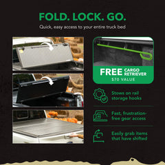 Gator EFX easy-fold forward access enables quick full bed use.