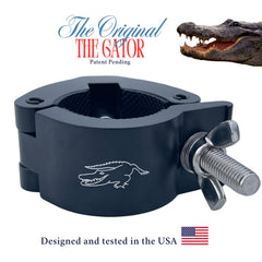GATOR heavy-duty aluminum and stainless steel for durability.