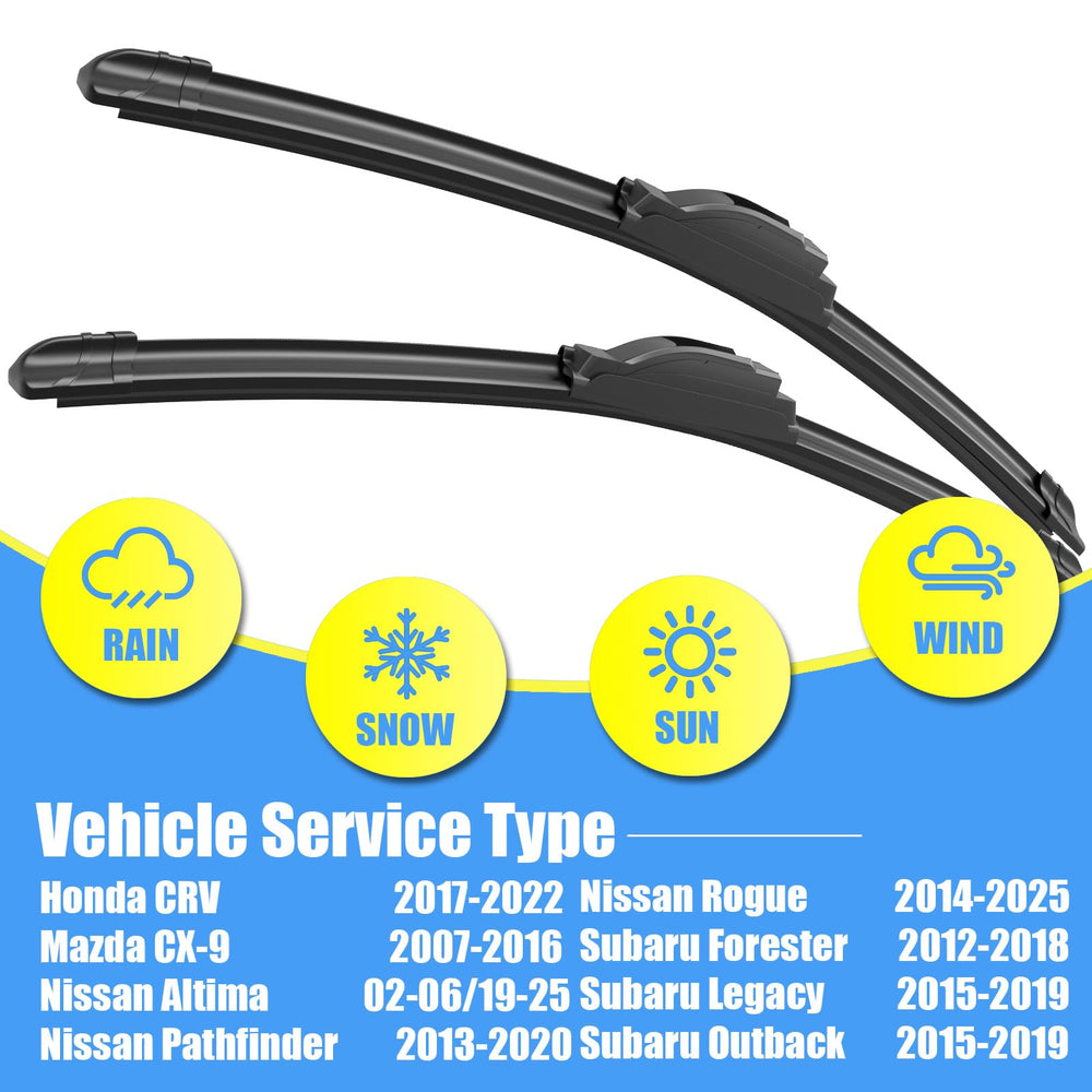 Gavimnal 17in passenger-side wiper blade delivers streak-free performance.