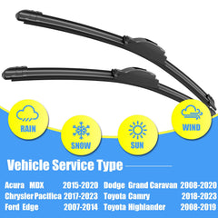 Gavimnal 20-inch blade on Highlander for reliable windshield clearing