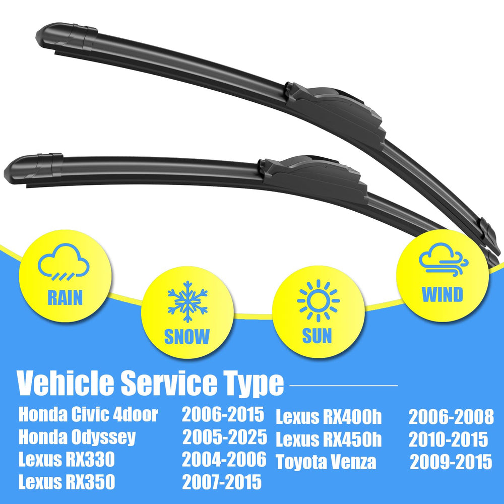 Gavimnal 22-inch passenger blade offering full windshield coverage