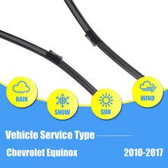 Easy top lock installation of Gavimnal wipers on Chevrolet Equinox
