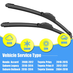 Gavimnal 19-inch passenger blade ensuring clear visibility for Prius rear window area
