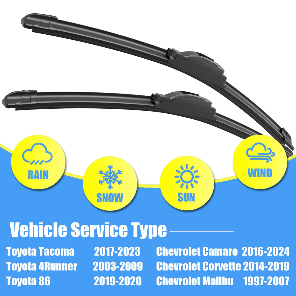 Gavimnal wiper blades easy install plug and play on J/U-hook arms