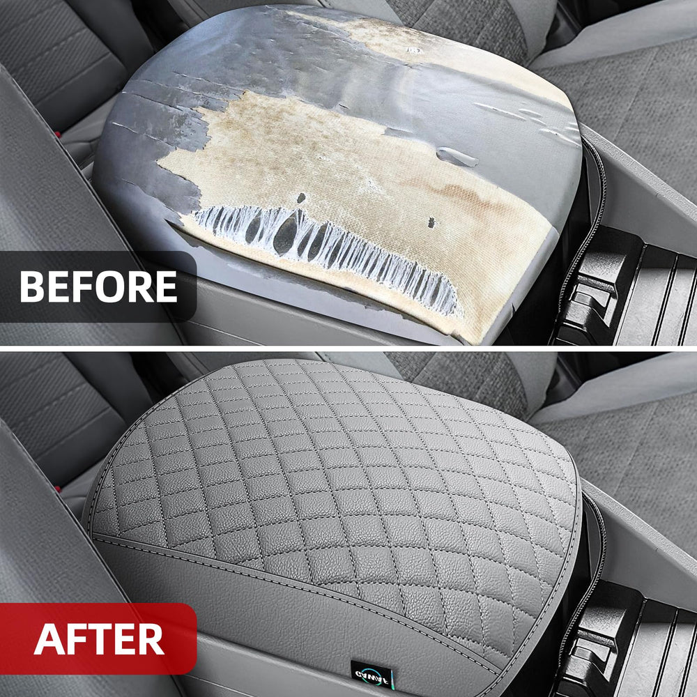 GAWAF center console cover easy install without tools over existing armrest
