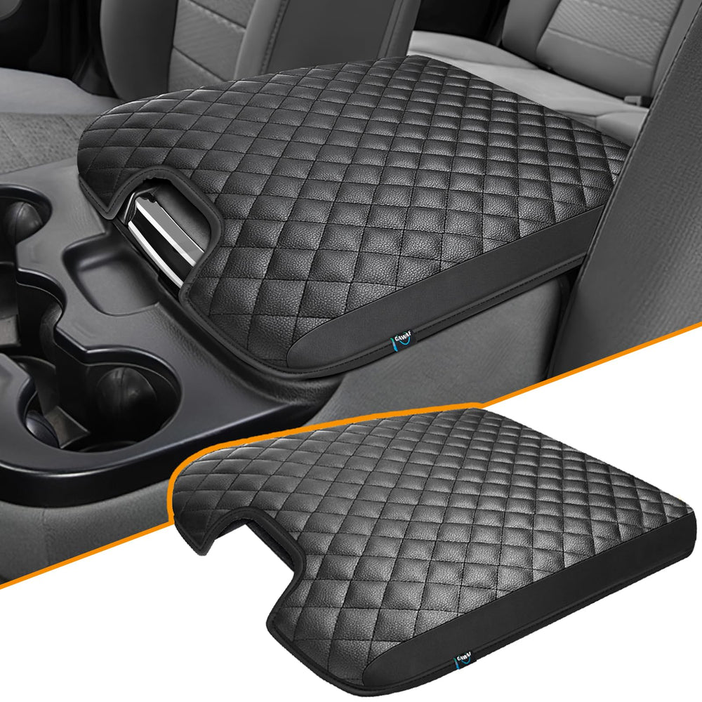 GAWAF center console cover texture close-up highlighting soft PVC leather for comfort