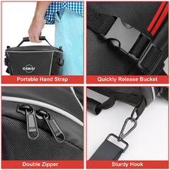 GAWAF tail bag with four buckles provides stable attachment on rough roads