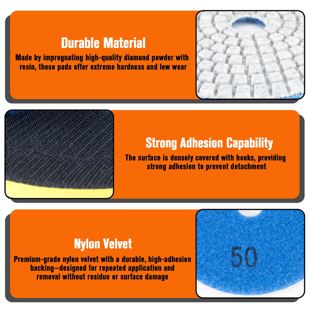 GDDGHS 60-400 grit hand pads for edges and detailed touch-ups.