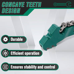 GDHSWJ 24-inch chain wrench tightening a pipe with precision control.