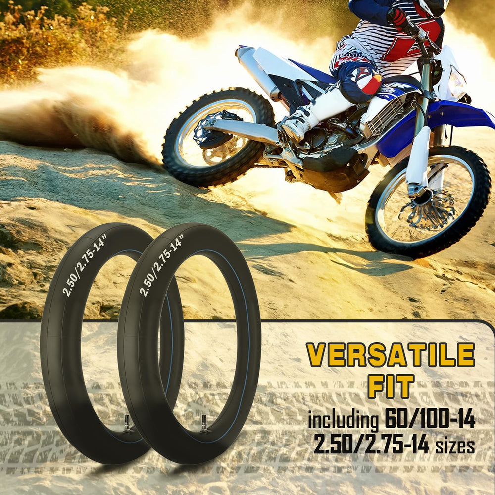 GDHSWJ 14in inner tube fits a wide range of dirt bikes for versatile use.