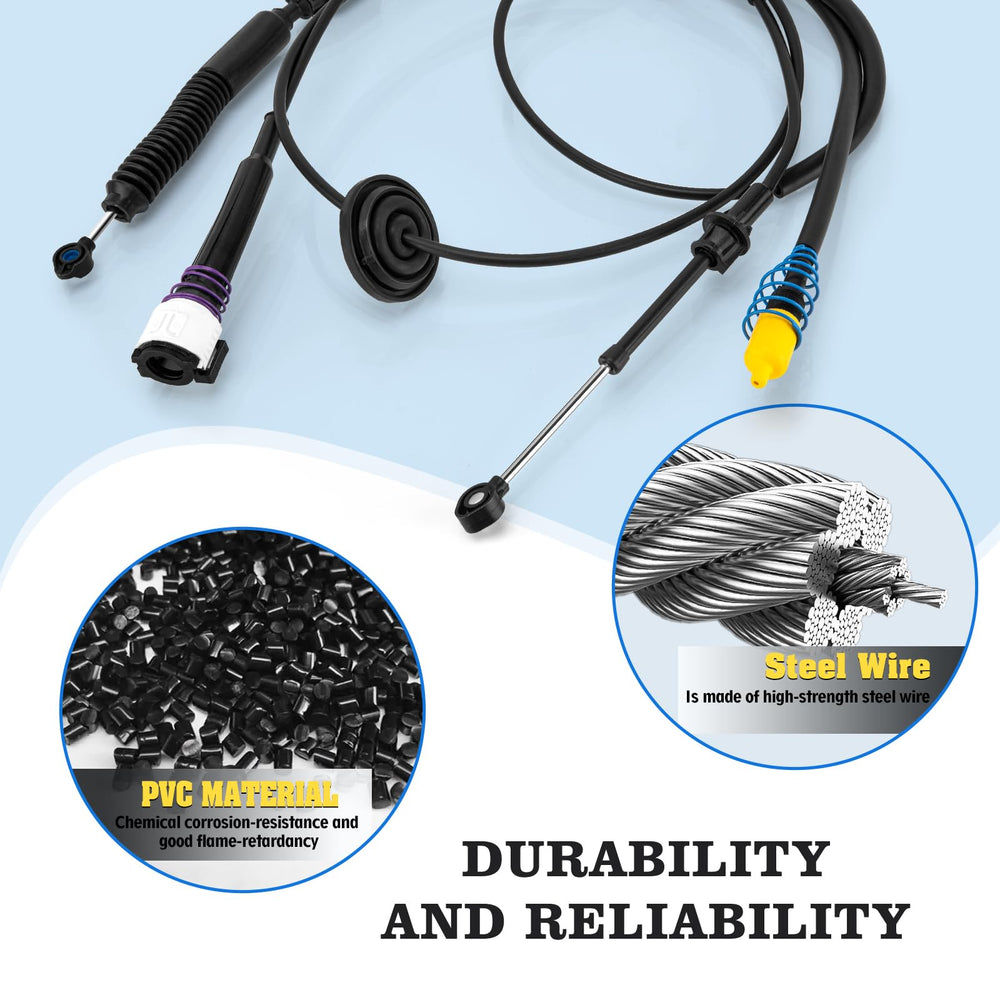 GDLIN gear shifter cable rear view highlighting dual-cable design