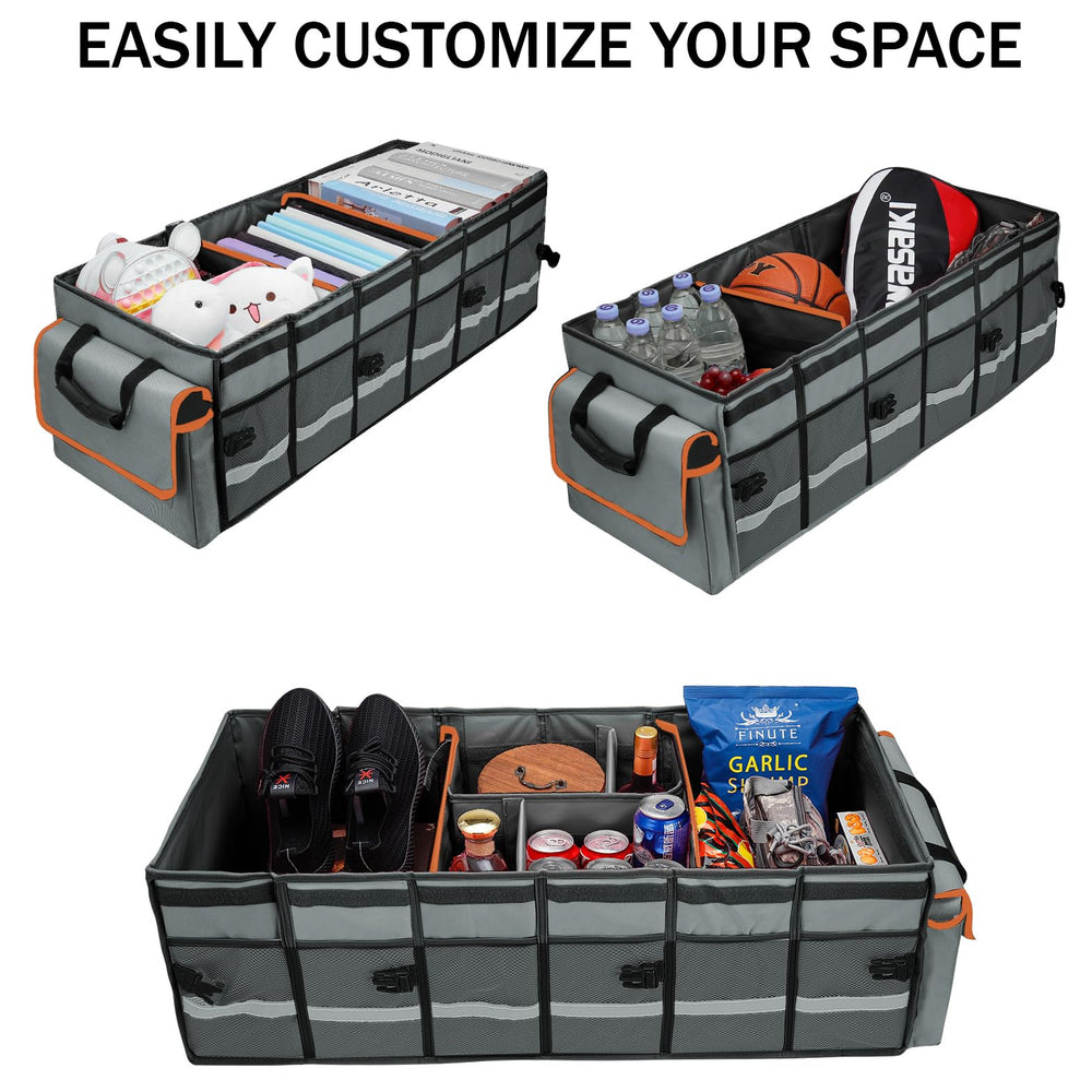 GDNasist trunk organizer with non-slip bottom stays in place