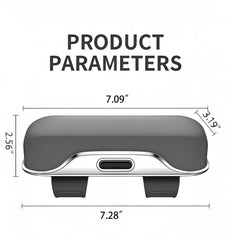 Sturdy ABS shell with refined gray finish