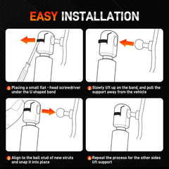 GDUKOP replacement hood lift supports for Dodge Ram 1500-3500 quick installation