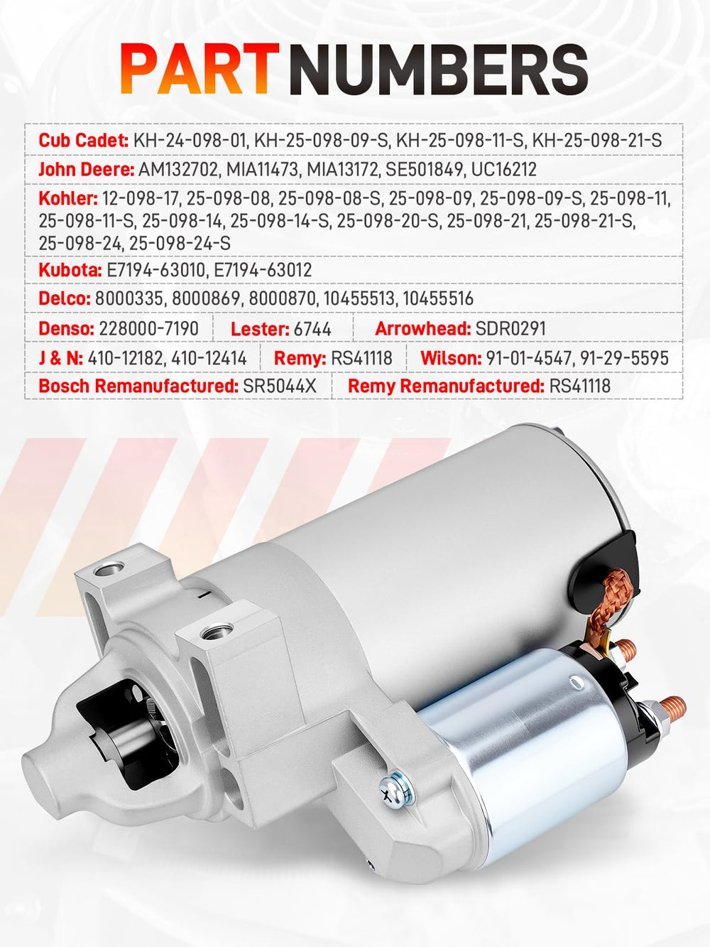 GDUKOP starter compatible with Cub Cadet equipment for smooth operation