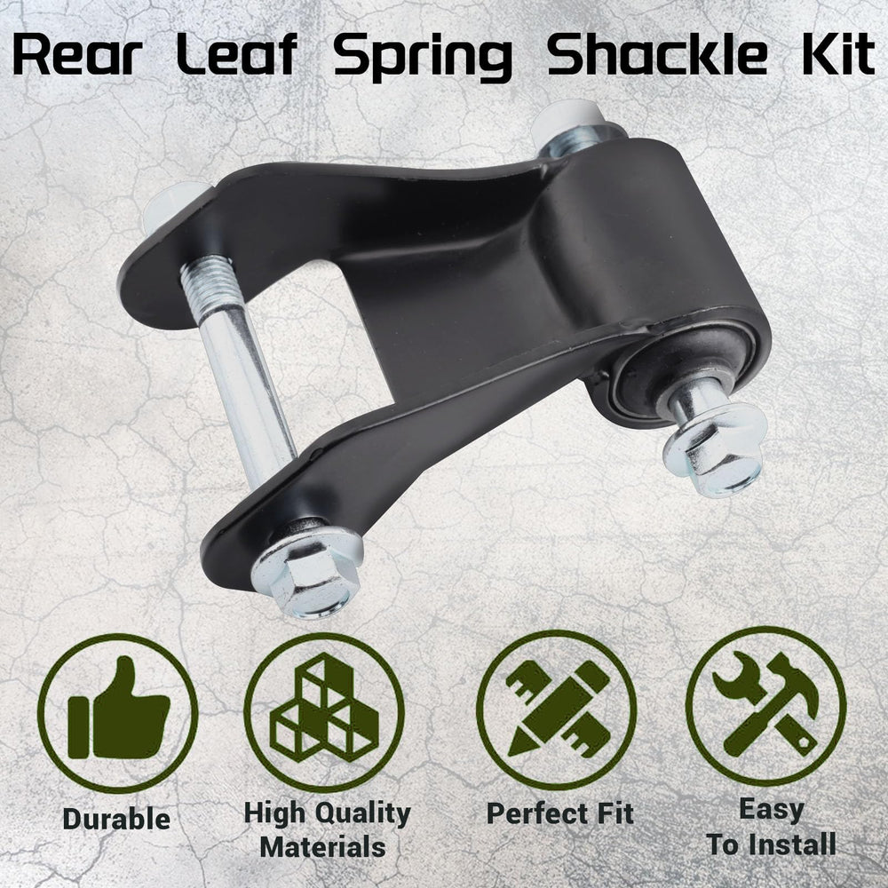 Gdydi rear leaf spring shackle kit side profile highlights compact, sturdy design.