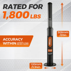 GEARBONE digital display integrated with tongue weight scale for precise measurements.