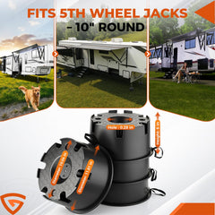 GEARBONE non-slip base improves stability during leveling on varied terrain