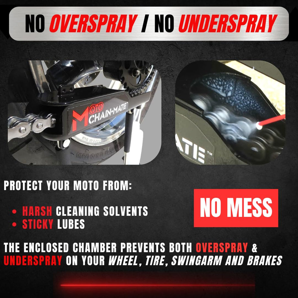 Gearhead Zone Moto Chain-Mate overspray bath and reservoir catches drips