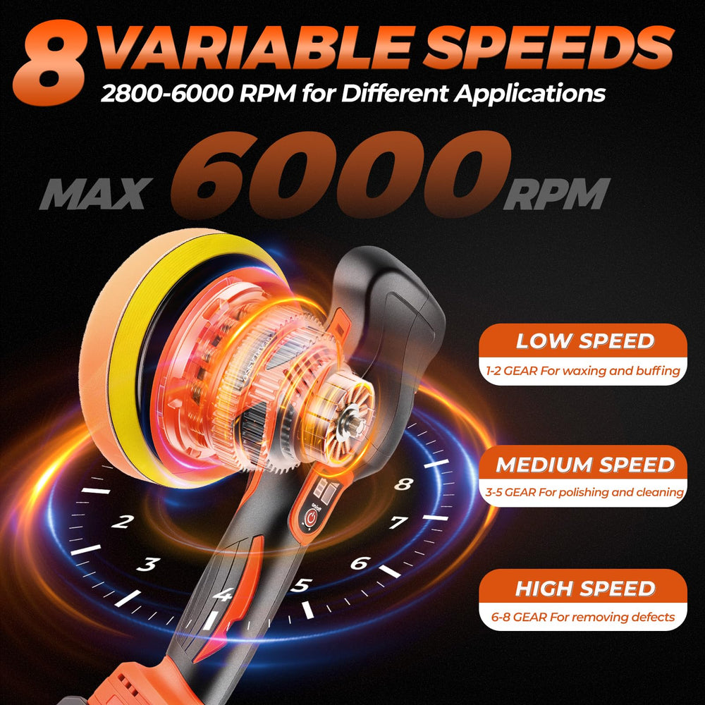 GEARLASSO 8-speed control enables precise adjustments across finishes.