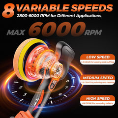 GEARLASSO 8-speed control enables precise adjustments across finishes.