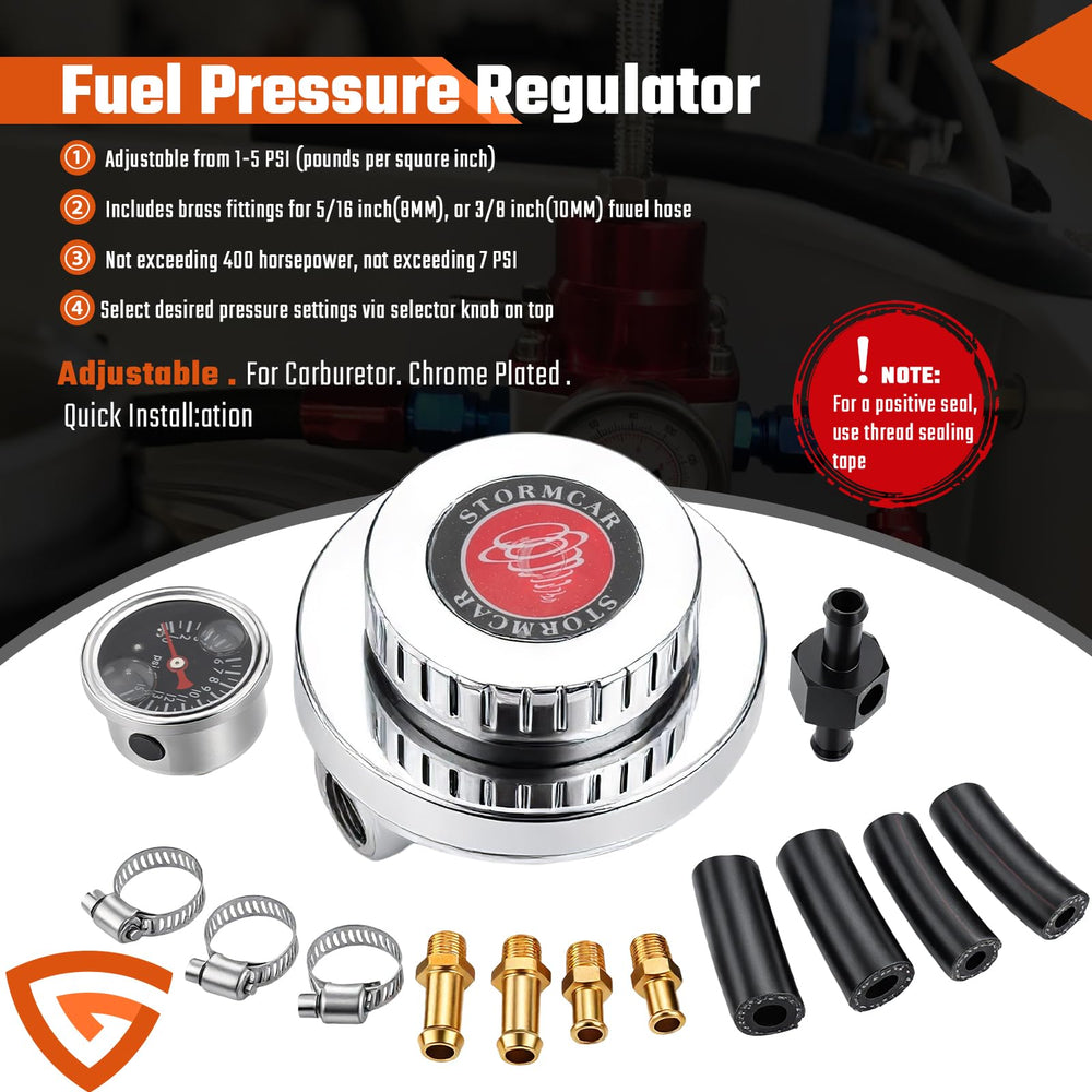 GEARLAST gauge-adapter kit ready for easy pump-to-carb installation