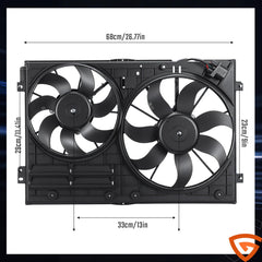 GearLast radiator fan assembly close-up showing sturdy construction