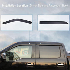 GEARMEISTER rain guards for F450 Super Duty keep interior comfortable in rain