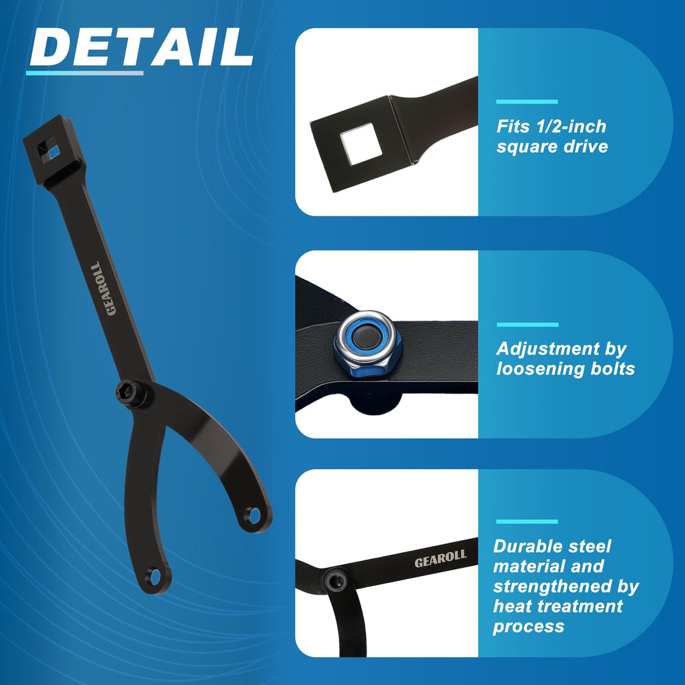 GEAROLL half-inch drive compatibility image demonstrates easy ratchet connection.