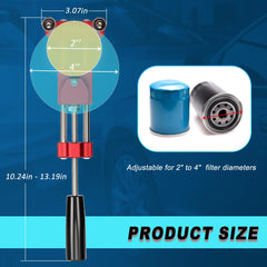 GEAROLL Oil Filter Cutter red exterior highlights durable anodized aluminum construction