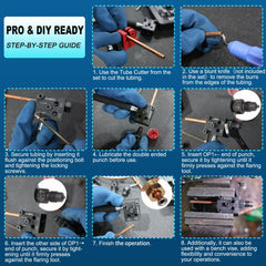 GEAROLL punches and bolts close-up for secure flare alignment
