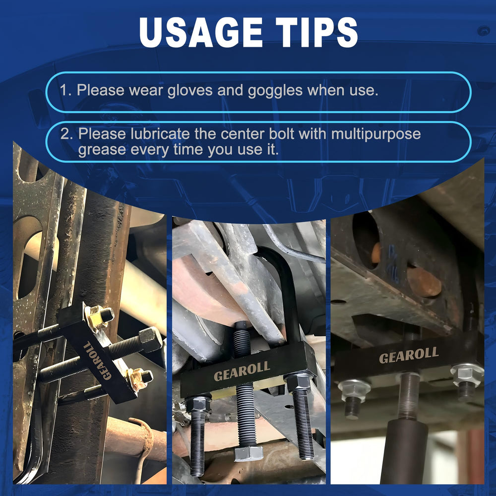 GEAROLL torsion key unloading tool installs without cutting or welding.