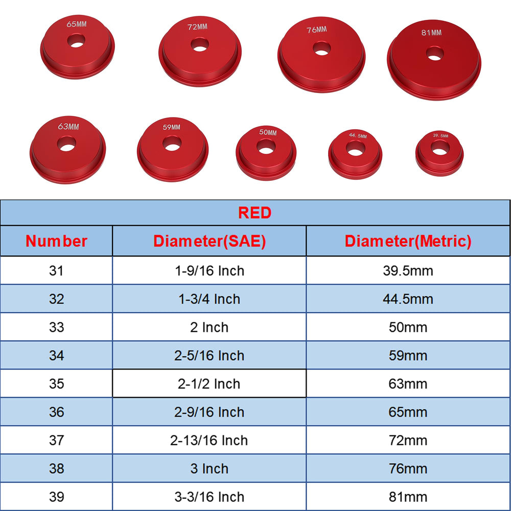 GEAROLL universal-fit bearing race set for common wheel hubs