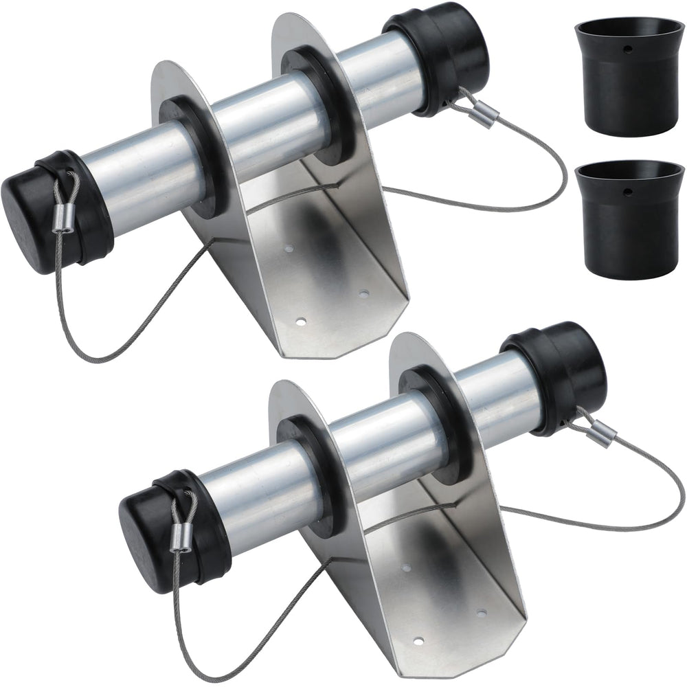 GearTrust trailer document holder front view showing rugged aluminum tube for dry storage