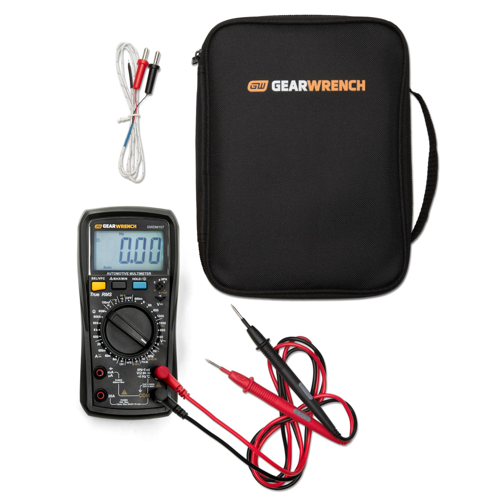GEARWRENCH GWDM107 carrying case keeps accessories organized on the go.