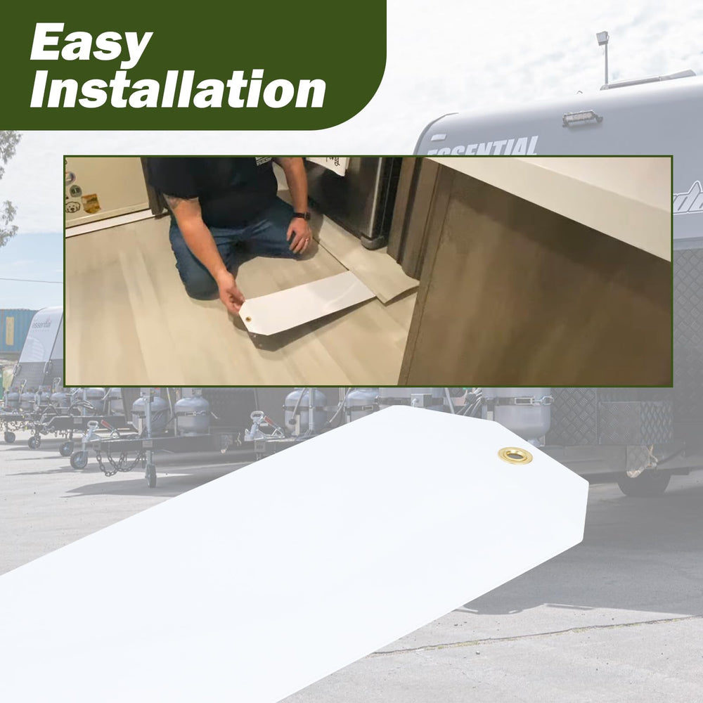 No-tools installation keeps RV setup fast under the slide-out.