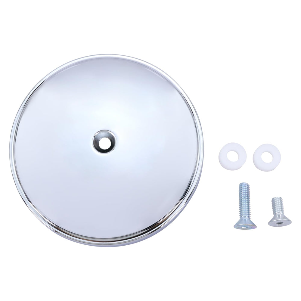 GEATaaT 18-760 chrome outer cover protects Harley air cleaner.
