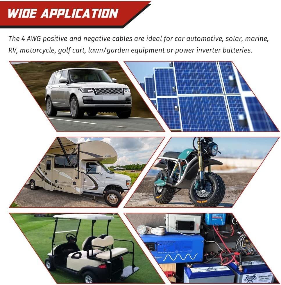 Gebildet 6-in-1 use shot shows compatibility with car, RV, solar, and marine setups.
