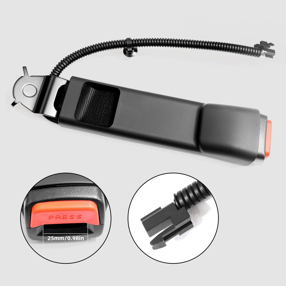 Gecious 19121537 compatible Silverado Tahoe buckle featuring secure click-to-lock.