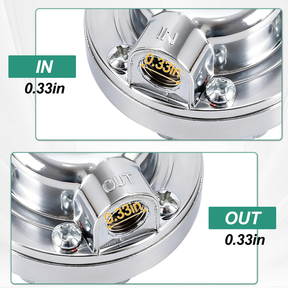 Gedlex regulator kit with versatile connections for carb lines.