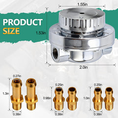 Gedlex regulator kit durable zinc alloy body resists corrosion.