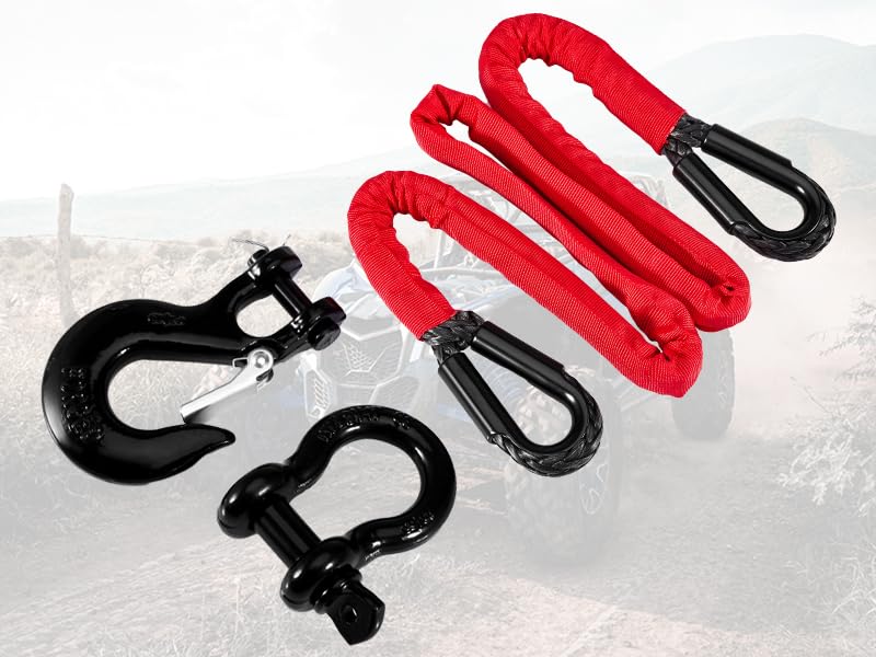 Gedlex recovery strap showing secure recovery point setup for ATV/UTV.