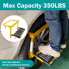 Gedlex Tire Step rubber-screws protect tires from scratches during setup.