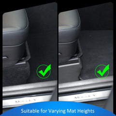 Geedar clean-friendly under-seat organizer aids maintenance in Model Y Juniper.