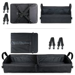 GEEDAR back-seat organizer offers quick access without seat interference.