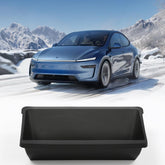Geedar under-seat storage box for Tesla Model Y Juniper keeps hidden items organized.